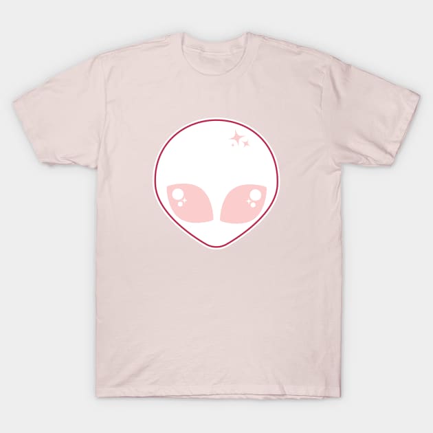 Pastel Pink Alien T-Shirt by Sasyall